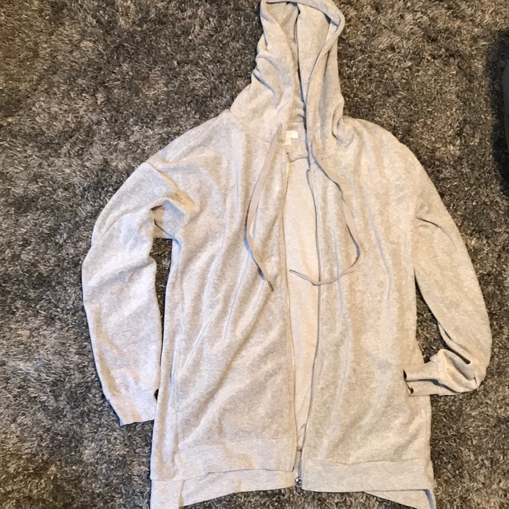Velvet zip up hoodie
